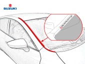 Дефлектор лобового стекла   Suzuki Baleno (III) 2022 - н. вр.