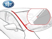 Дефлектор лобового стекла для FAW  Besturn X80 2016-2021 (I рестайлинг)