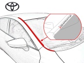 Дефлектор лобового стекла   Toyota Corolla 2016-2018