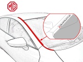 Дефлектор лобового стекла   MG 5 2020 - н. вр. (II)