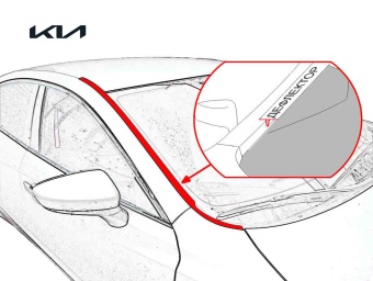 Дефлектор лобового стекла   KIA Mohave I 2008-2017 