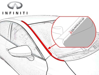 Дефлектор лобового стекла   Infiniti QX56 2013-2016 