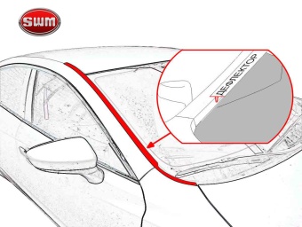 Дефлектор лобового стекла   SWM G01 (G01F / G01FF) 2024 - н. вр.(I) 