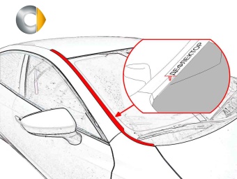 Дефлектор лобового стекла    Smart Forfour III 2014 - н. вр. 