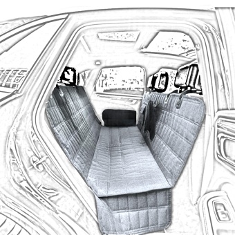 Автогамак для перевозки собак на заднее сиденье «Хвостатый пассажир» модель «Косточка» 