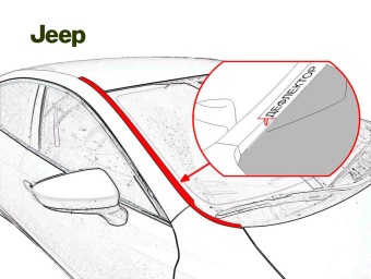 Дефлектор лобового стекла   Jeep Compass (II+II рестайлинг) 2016 - н. вр.  