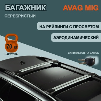 Багажник на рейлинги AVAG  MIG 56-R   серебристый  для Haval Dargo 2022 - н. вр.