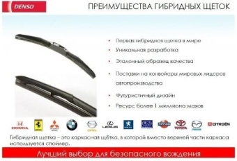 Щетка DENSO (Япония) DU-035L гибридная 350 мм