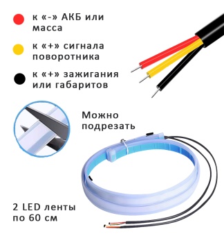 Дневные ходовые огни с бегущим поворотником  