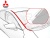 Дефлектор лобового стекла   Mitsubishi Outlander III 2015 - н. вр. с рейлингами 