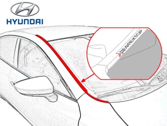 Дефлектор лобового стекла   Hyundai Grand Santa Fe 2012-2015 