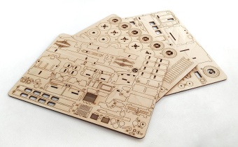 Сборная модель автомобиля «Урал-4320» КУНГ из дерева