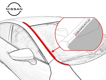 Дефлектор лобового стекла   Nissan Pathfainder 2004-2010 