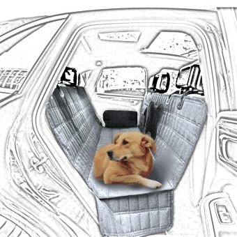 Автогамак для перевозки собак на заднее сиденье «Хвостатый пассажир» модель «Косточка» 