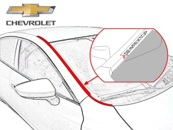 Дефлектор лобового стекла для  Chevrolet Equinox 2016-2021 (III) 