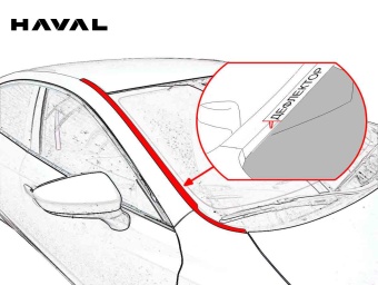 Дефлектор лобового стекла для Haval H6 2020 - н. вр. (III) 
