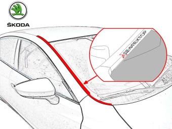 Дефлектор лобового стекла   Skoda Fabia 2007-2010 