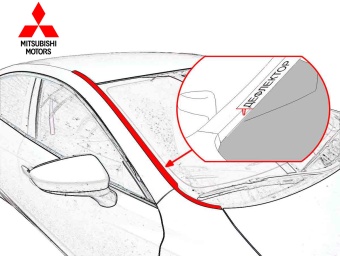 Дефлектор лобового стекла   Mitsubishi L200 V 2015-2019 