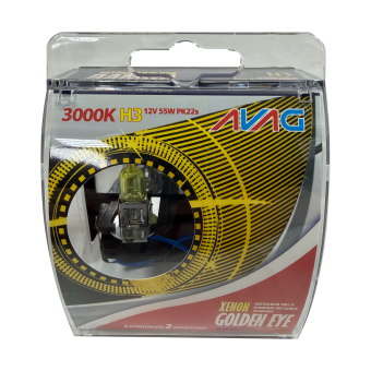 Лампы автомобильные галогенные AVAG Golden Eye H3 PK22s 3000K  
