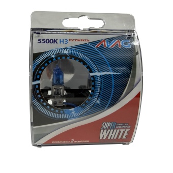 Лампы автомобильные галогенные AVAG Super White H3 PK22s 5500K  