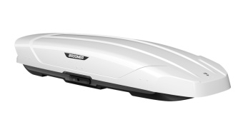 Автомобильный бокс Broomer Venture LS (450 л.) с быстрой системой крепления Fast Mount (крабы) Белый глянец 2130х890х360
